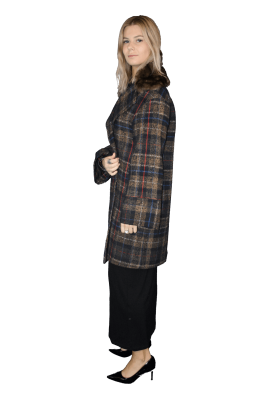 Ottodame Plaid Coat - AU10 - RRP:$572