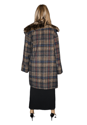 Ottodame Plaid Coat - AU10 - RRP:$572