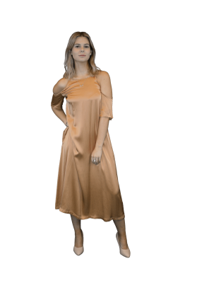 Ottod'ame - Midi Dress - Wet Sand - AU10 - RRP:$218