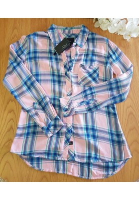 RAILS Hunter - Bubblegum Check Shirt (Long Sleeve) - RRP:$290