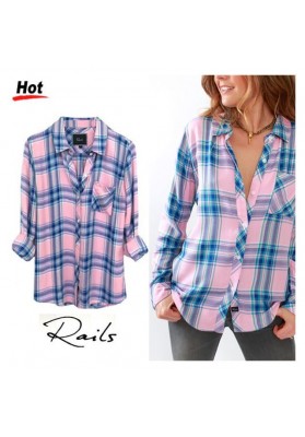 RAILS Hunter - Sherbet Rainbow Check Shirt (Long Sleeve)