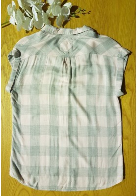 RAILS Britt - Pink & Grey Check Shirt (Sleeveless) - RRP:$270