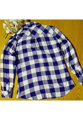 RAILS Hunter - Cobalt & White Check Shirt (L Sleeve) - RRP:$270