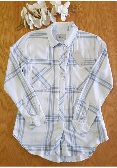 RAILS CARTER - White Tartan Shirt (L Sleeve) - RRP:$230