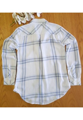 RAILS CARTER - White Tartan Shirt (L Sleeve) - RRP:$230