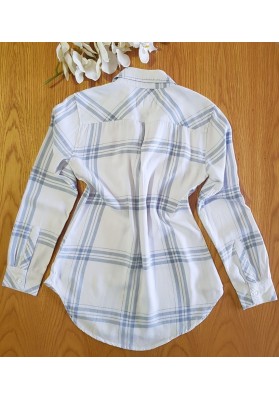 RAILS CARTER - White Tartan Shirt (L Sleeve) - RRP:$230