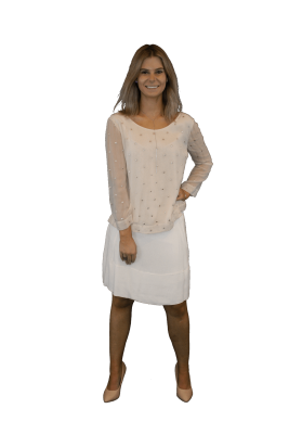 Stella Forest Cream Top with Metallic Embellishments -S:AU10 - RRP$310