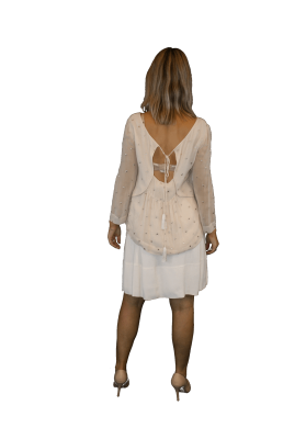 Stella Forest Cream Top with Metallic Embellishments -S:AU10 - RRP$310