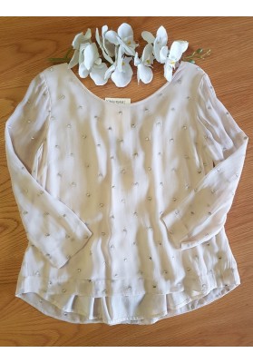 Stella Forest Cream Top with Metallic Embellishments -S:AU10 - RRP$310