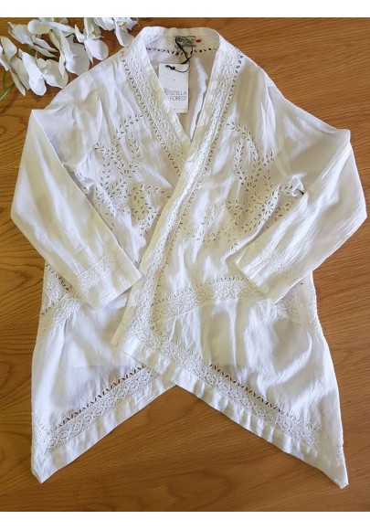 Stella Forest Cotton Embroidered Jacket -White - S:AU10 - RRP$285