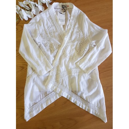 Stella Forest Cotton Embroidered Jacket -White - S:AU10 - RRP$285