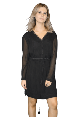 Stella Forest - Black Dress - Long sleeve - SZ:AU10 - RRP:$470