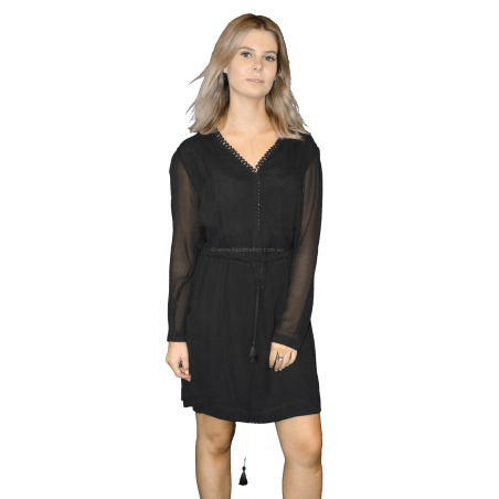 Stella Forest - Black Dress - Long sleeve - SZ:AU10 - RRP:$470