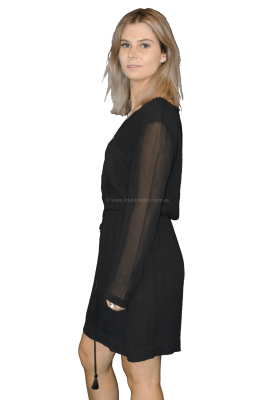 Stella Forest - Black Dress - Long sleeve - SZ:AU10 - RRP:$470