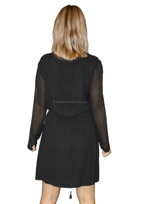 Stella Forest - Black Dress - Long sleeve - SZ:AU10 - RRP:$470