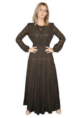 Ottod'ame - Long Dress - Long sleeve - Olive Green SZ:AU10 - RRP:$447