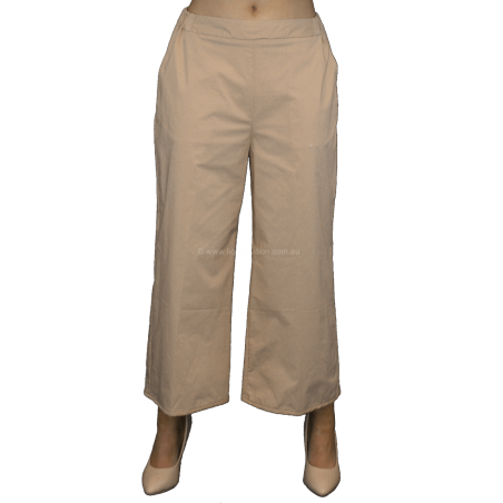 Ottod'ame - Cotton Cropped Pants - Beige SZ:AU10 - RRP:$175