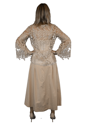 Ottod'ame - Lace Top with Detail - 3/4 Sleeves -  SZ:AU10 - RRP:$375