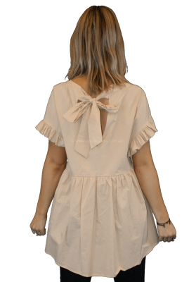 Ottod'ame - Short Sleeve Blouse - Beige - SZ:AU10 - RRP:$375