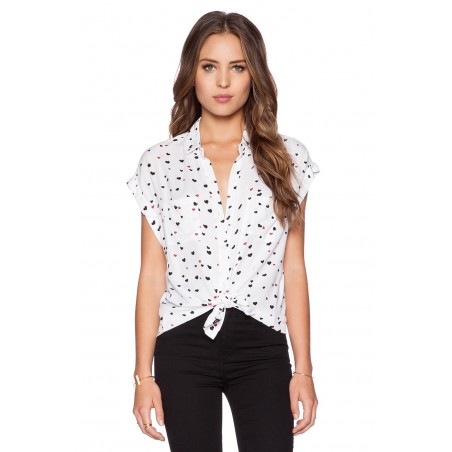 RAILS - Hearts On Fire - Britt Shirt - White with B&R Hearts- RRP: $240