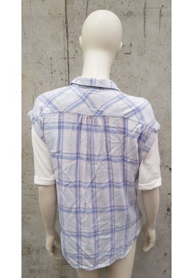 RAILS Britt - Sky/Pink/Melange Check Shirt (Sleeveless)