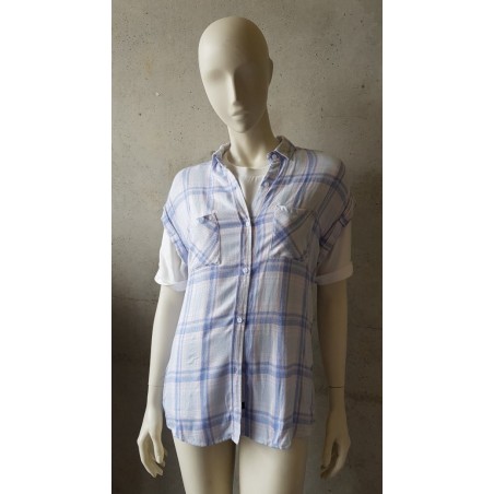 RAILS Britt - Sky/Pink/Melange Check Shirt (Sleeveless)