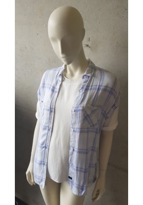 RAILS Britt - Sky/Pink/Melange Check Shirt (Sleeveless)