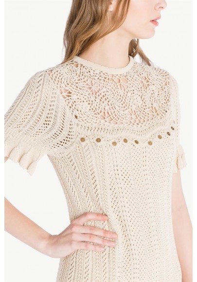 Twinset Knit Dress - Beige - AU10 RRP$565