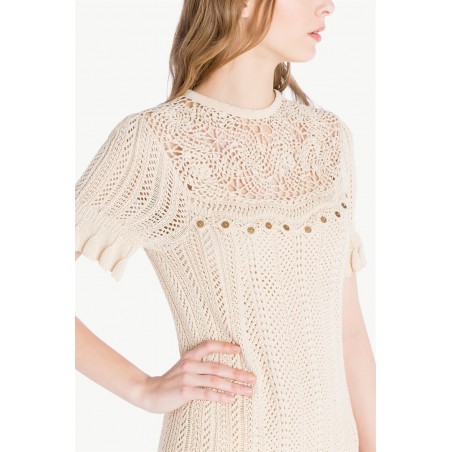 Twinset Knit Dress - Beige - AU10 RRP$565