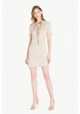 Twinset Knit Dress - Beige - AU10 RRP$565