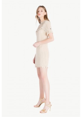 Twinset Knit Dress - Beige - AU10 RRP$565